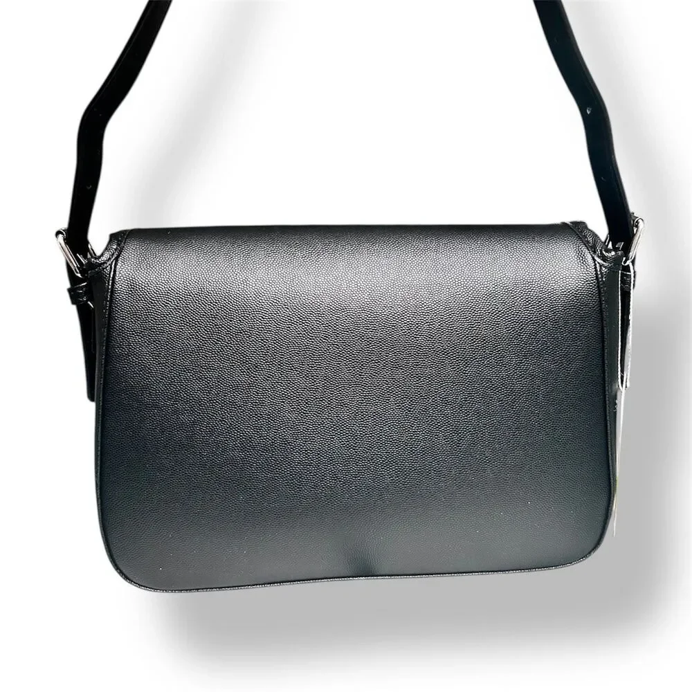 CXL by‎ Christian Lacroix Karen Black Caviar Shoulder Bag Vegan Leather Classic